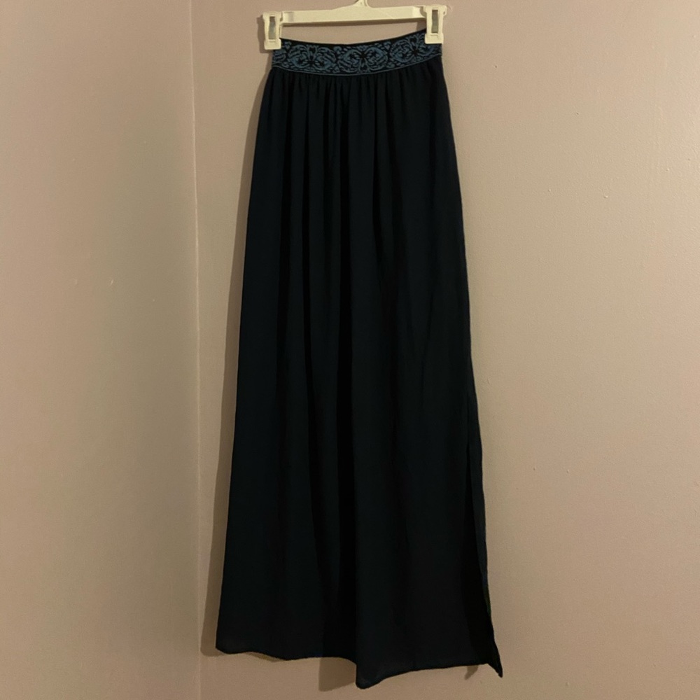 Francesca’s Long Blue Skirt